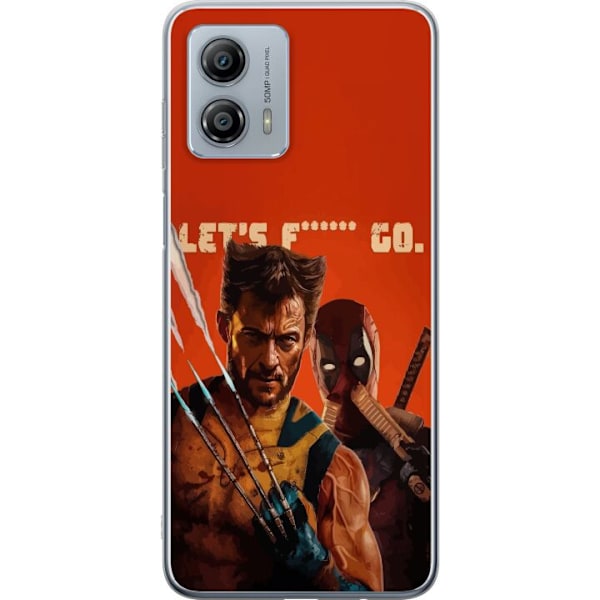 Motorola Moto G53 Gennemsigtig cover Deadpool & Wolverine