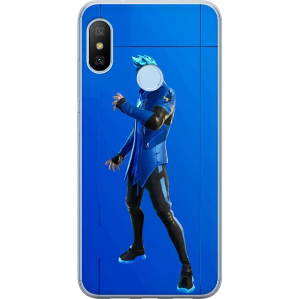 Xiaomi Mi A2 Lite Gennemsigtig cover Fortnite - Ninja Blue