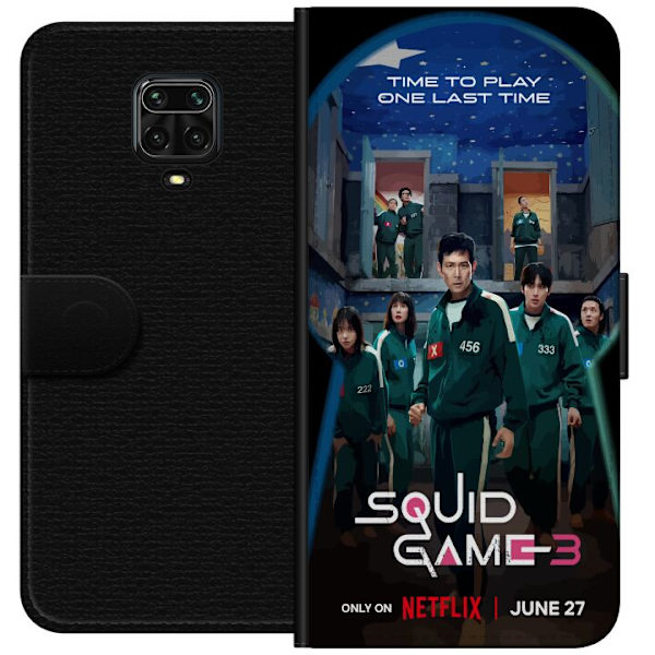 Xiaomi Redmi Note 9 Pro Lompakkokotelo Squid Game Kausi 3 TV-sarjan hahmot Suositut TV-sarja Motiivit Ikoni Jännitys Draama Aasialainen suunnittelu T