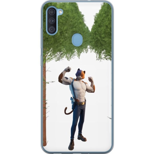 Samsung Galaxy A11 Gennemsigtig cover Fortnite - Meowscles