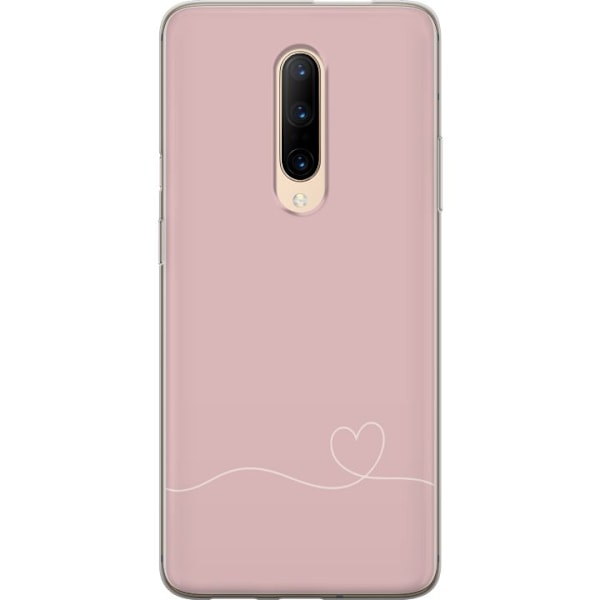 OnePlus 7 Pro Gennemsigtig cover Lyserød Hjerne Design