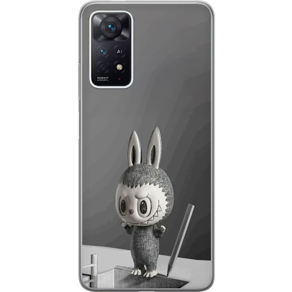 Xiaomi Redmi Note 11 Pro Läpinäkyvä kuori Pop Mart MEGA LABUBU LABUBU Sketch 1000%