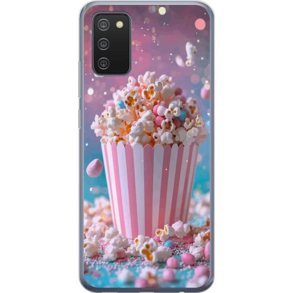 Kompatibelt Mobildeksel til Samsung Galaxy A02s Popcornbøtte retro kino snacks morsom figur