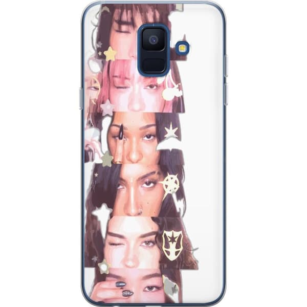 Kompatibelt Mobilskal till Samsung Galaxy A6 (2018) KATSEYE vit