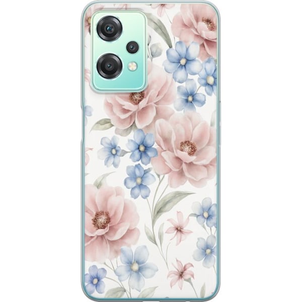 OnePlus Nord CE 2 Lite 5G Genomskinligt Skal Romantiska blommor