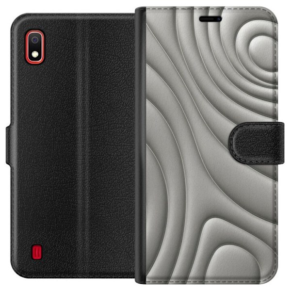 Samsung Galaxy A10 Plånboksfodral Silver Waves