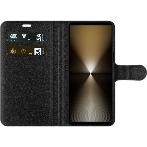 Kompatibel Tegnebogsetui til Sony Xperia 1 VI Star Wars-logo med hyperspace-stjerner i ikonisk sci-fi-design sort