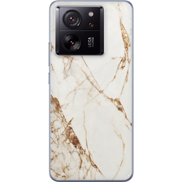 Xiaomi 13T Gennemsigtig cover Hvid marmor