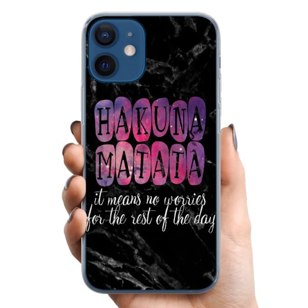 Apple iPhone 12 mini TPU Mobildeksel Hakuna Matata