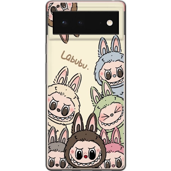 Google Pixel 6 Läpinäkyvä kuori Labubu Pastel Collection