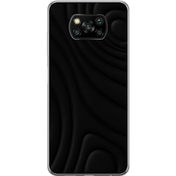 Xiaomi Poco X3 NFC Läpinäkyvä kuori Tummat Aallot