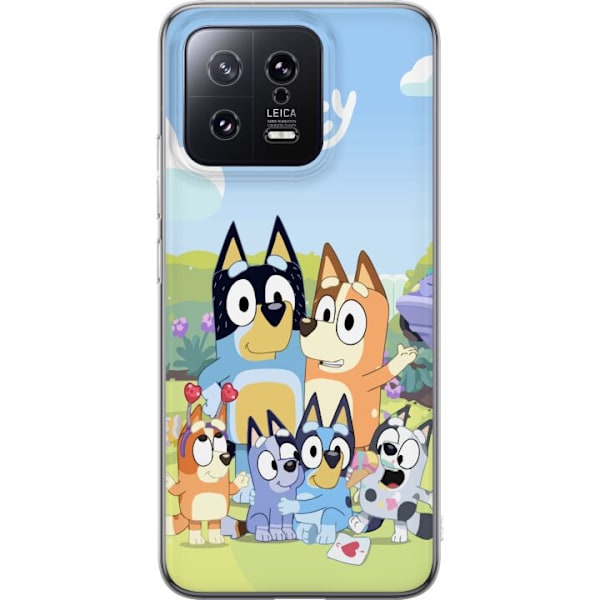 Xiaomi 13 Läpinäkyvä kuori Bluey puhelinkotelo koko perheen kanssa värikkäässä suunnittelussa