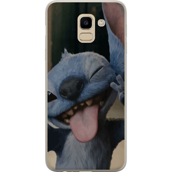 Samsung Galaxy J6 Genomskinligt Skal Stitch Söt Alien – Blå Favorit från Yttre Rymden