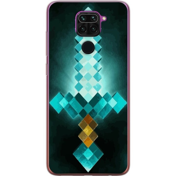 Xiaomi Redmi Note 9 Gennemsigtig cover Minecraft sværd