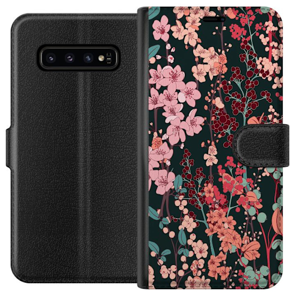 Samsung Galaxy S10 Lompakkokotelo Kasvimaan Retro