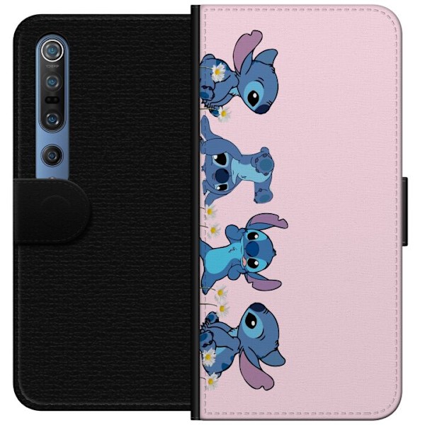 Xiaomi Mi 10 Pro 5G Plånboksfodral Stitch Skratt & Bus – Perfekt för Mobilskal eller Poster