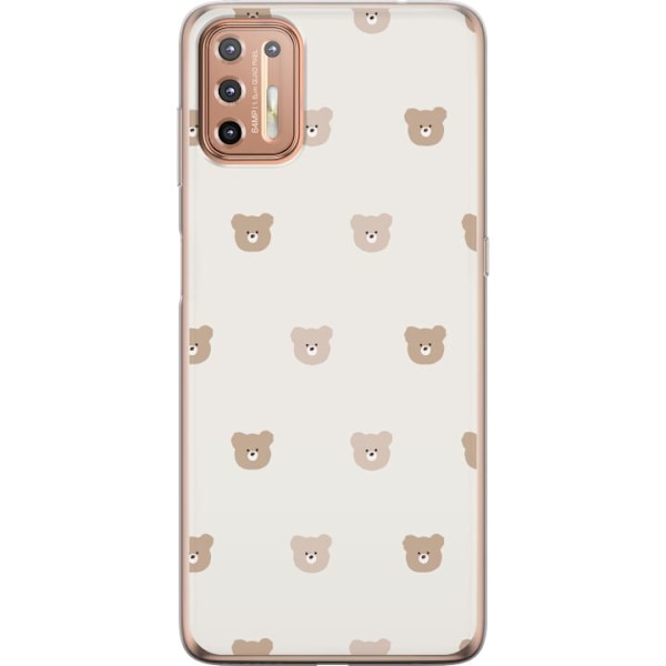 Motorola Moto G9 Plus Läpinäkyvä kuori Teddy-tausta - söp