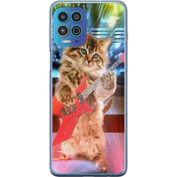 Motorola Moto G100 Gennemsigtig cover Kattunge Elgitar