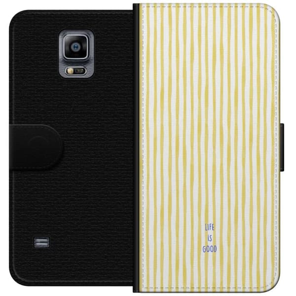 Kompatibel Tegnebogsetui til Samsung Galaxy Note 4 Life Is Good gul