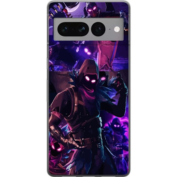 Google Pixel 7 Pro Gjennomsiktig deksel Fortnite Raven