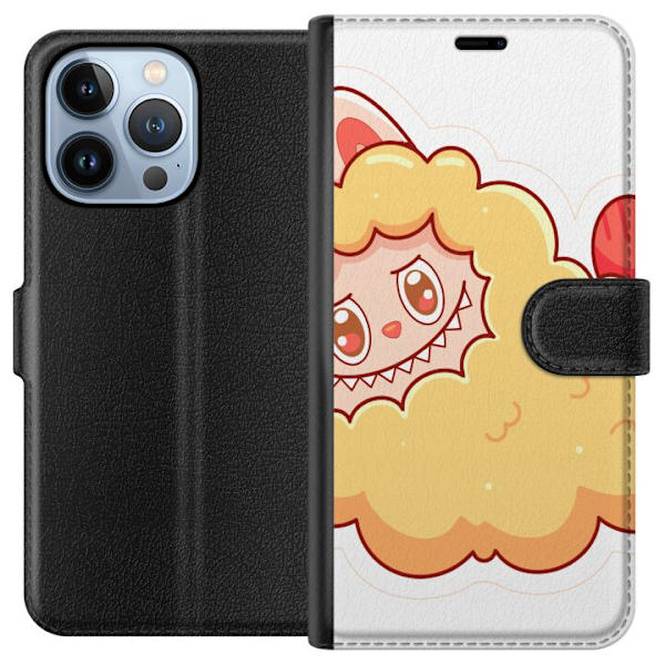 Apple iPhone 13 Pro Lompakkokotelo Labubu Pesukarhu Pop Mart Hahmo Keräilyesine Söpö Suunnittelu Suosittu Teema Taideteos Leikkisarja