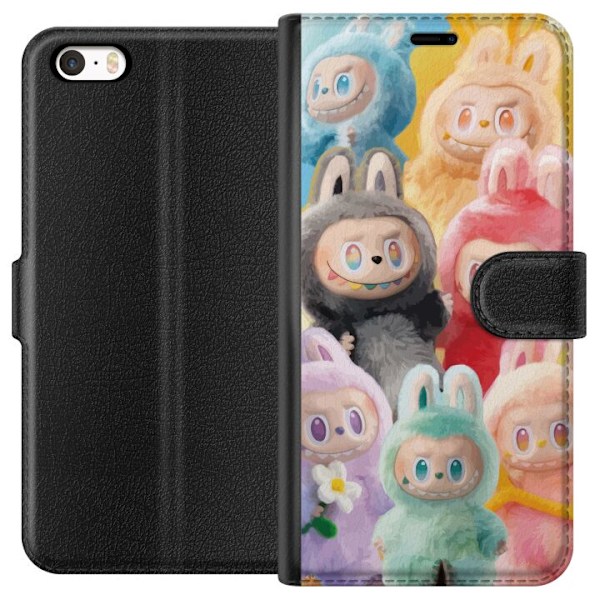 Apple iPhone SE (2016) Plånboksfodral Labubu Sketch Style – Handritat monster i tusch