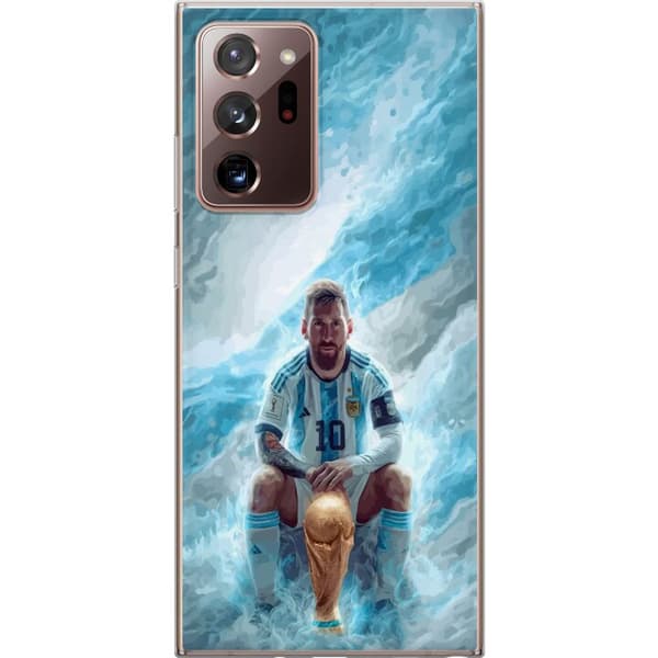 Kompatibelt Mobildeksel til Samsung Galaxy Note20 Ultra Lionel Messi Världsmästare blå