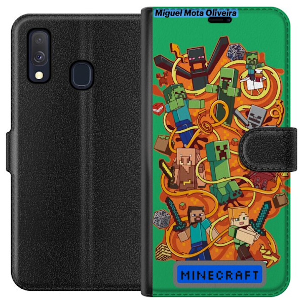 Samsung Galaxy A40 Tegnebogsetui Minecraft