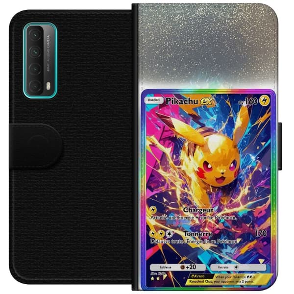 Kompatibel Tegnebogsetui til Huawei P smart 2021 Pikachu gul