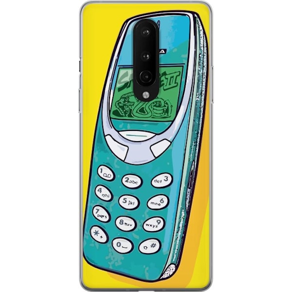 OnePlus 8 Gennemsigtig cover Nokia 3310, Snake 2, hold sorteri