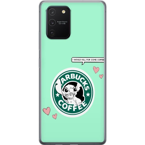 Samsung Galaxy S10 Lite Gjennomsiktig deksel Stitch Kaffe