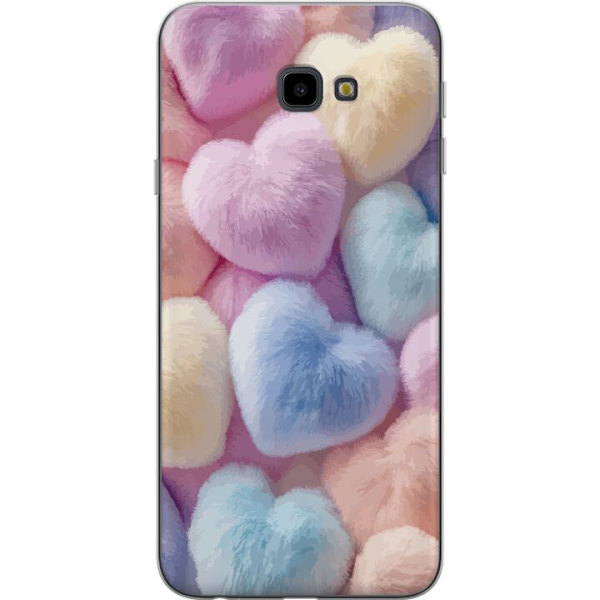 Samsung Galaxy J4+ Genomskinligt Skal Hjärtan Kärlek Grafisk Design Romantiskt Motiv Populärt Symbol Grafiskt Mönster Dekoration