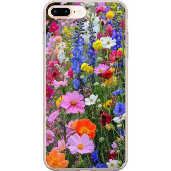 Apple iPhone 7 Plus Genomskinligt Skal Blommigt mobilskal med