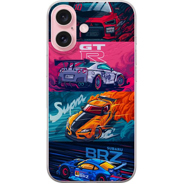 Apple iPhone 16 Gennemsigtig cover Subaru Racing