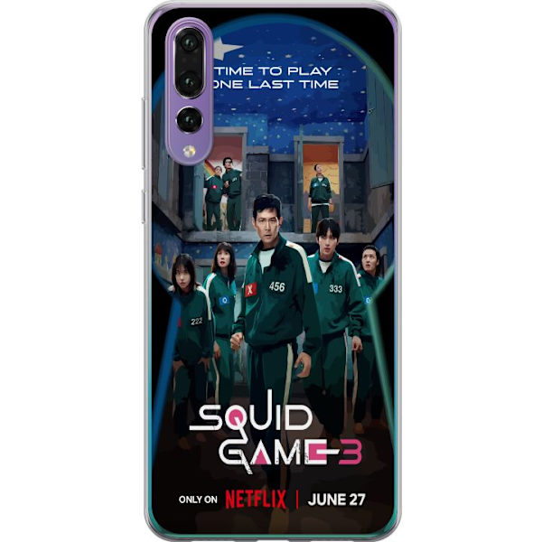 Huawei P20 Pro Genomskinligt Skal Squid Game Säsong 3 Seriefigurer Populärt TV Serie Motiv Ikoner Spänning Drama Asiatisk Design Trend