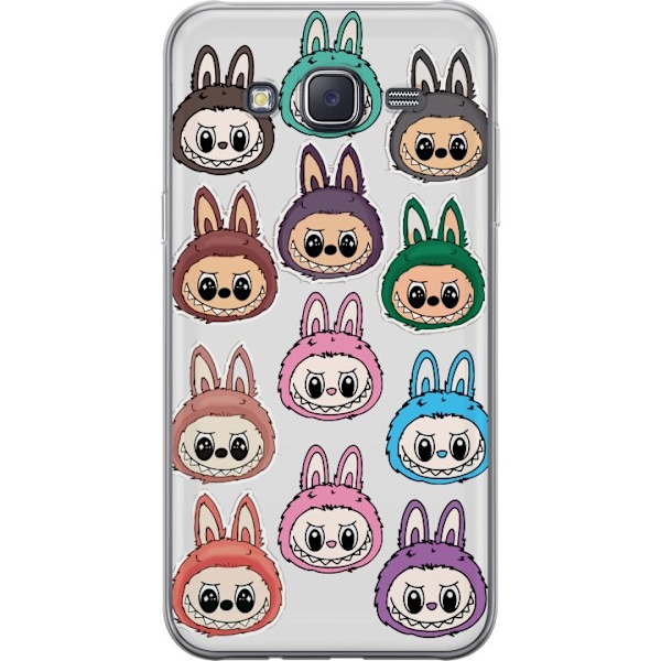 Samsung Galaxy J5 Läpinäkyvä kuori Labubu Macaron Monster -
