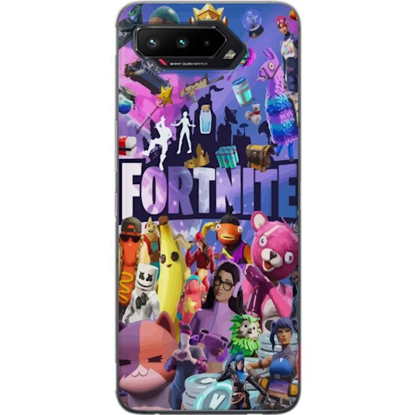Asus ROG Phone 5 Genomskinligt Skal Fortnite Skins Emotes Batt