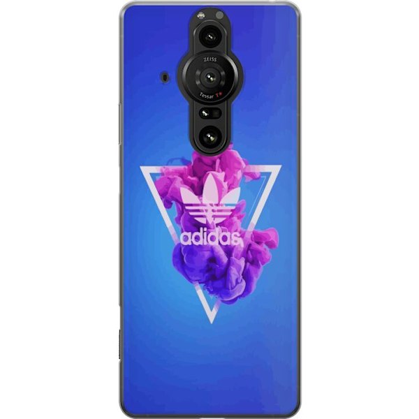 Sony Xperia Pro-I Gennemsigtig cover Adidas-inspireret blåt d