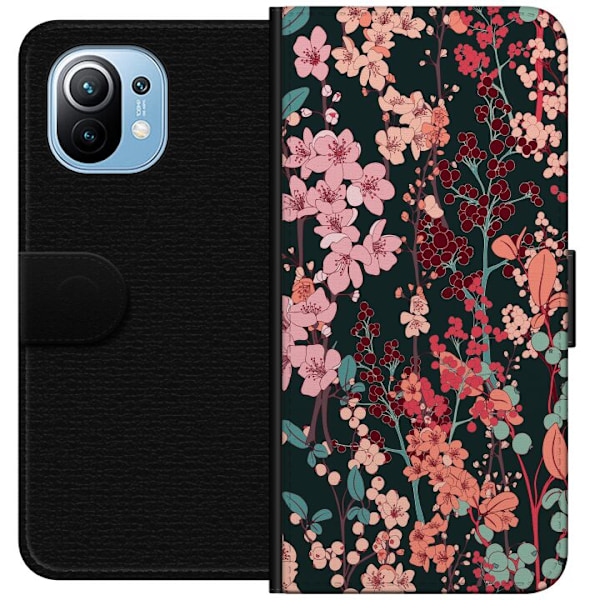 Xiaomi Mi 11 Plånboksfodral Blommor