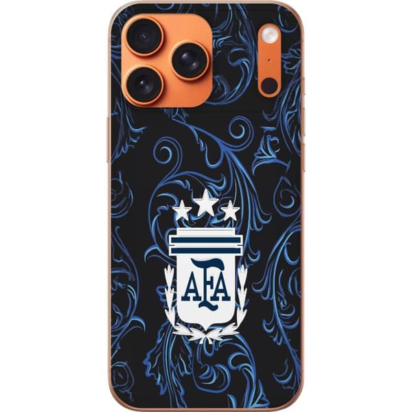 Kompatibelt Mobildeksel til Apple iPhone 17 Pro Max Argentinas AFA-emblem på mørkeblå ornamentbakgrunn blå