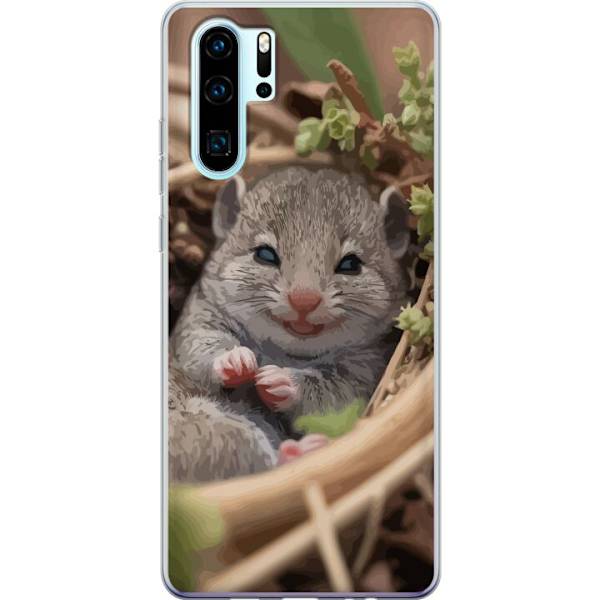 Huawei P30 Pro Genomskinligt Skal Råtta Leende Djurmotiv Stadsmotiv Urban Grafisk Design Populärt Roligt Motiv Art Stil