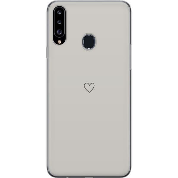 Kompatibelt Mobildeksel til Samsung Galaxy A20s Litet Hjärta