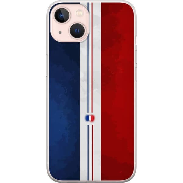 Kompatibelt Mobildeksel til Apple iPhone 13 mini Minimalistisk fransk flagg med rene linjer og flaggsymbol blå