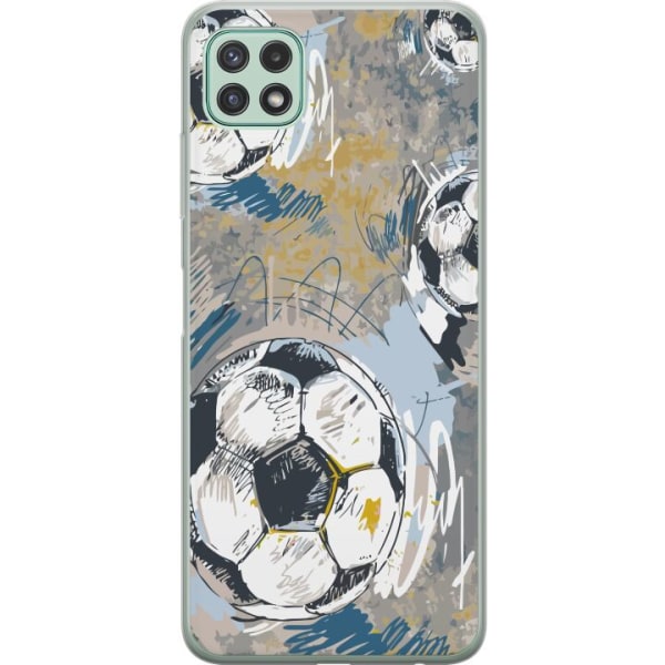 Samsung Galaxy A22 5G Genomskinligt Skal Fotboll