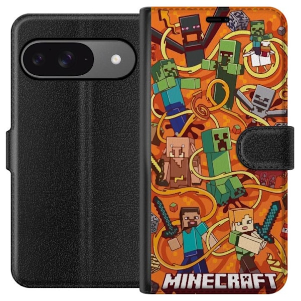 Google Pixel 9 Pro Lompakkokotelo Minecraft