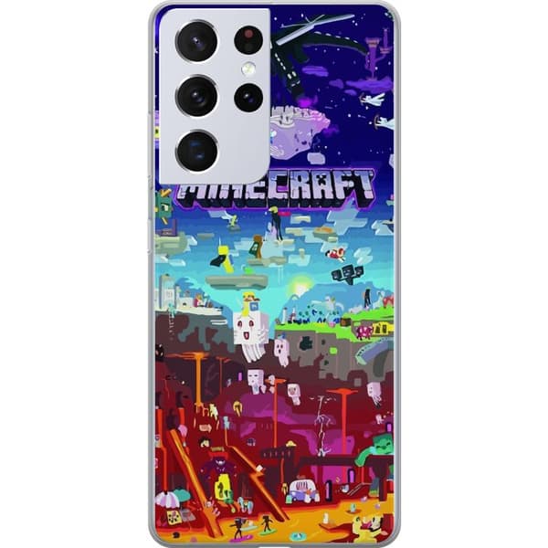 Kompatibelt Mobilskal till Samsung Galaxy S21 Ultra 5G Minecraft