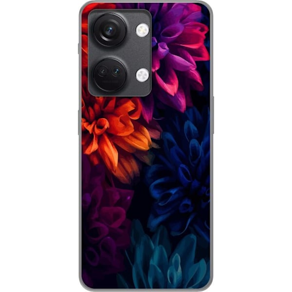 OnePlus Nord 3 Gennemsigtig cover Farverige blomster