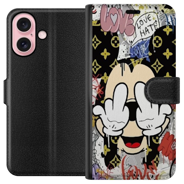Apple iPhone 16 Tegnebogsetui Mickey Mouse