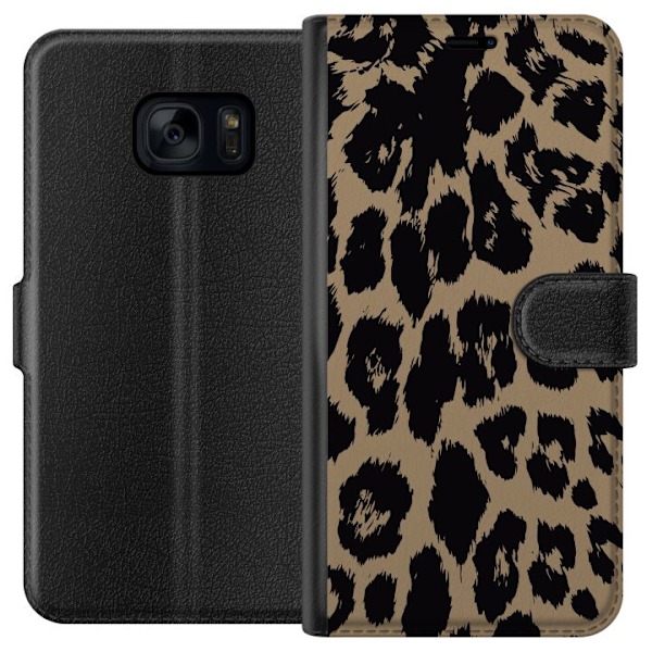 Samsung Galaxy S7 Lompakkokotelo Leopard