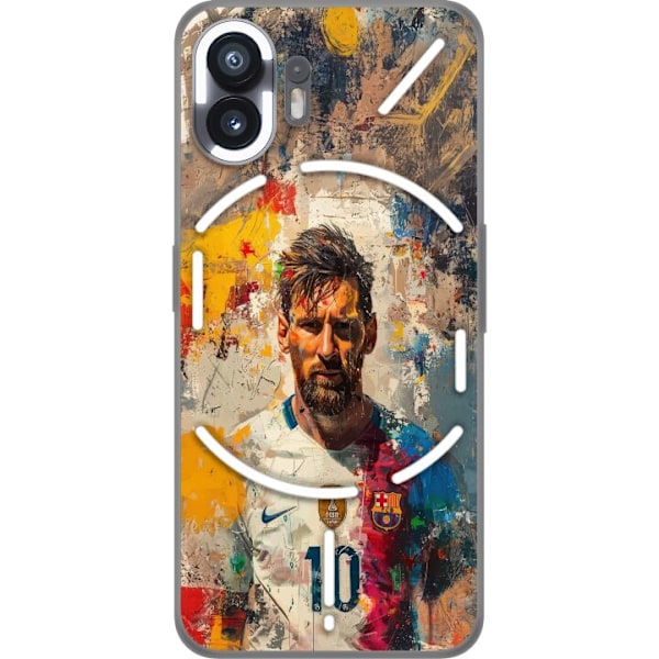 Nothing Phone (2) Gennemsigtig cover Messi Art